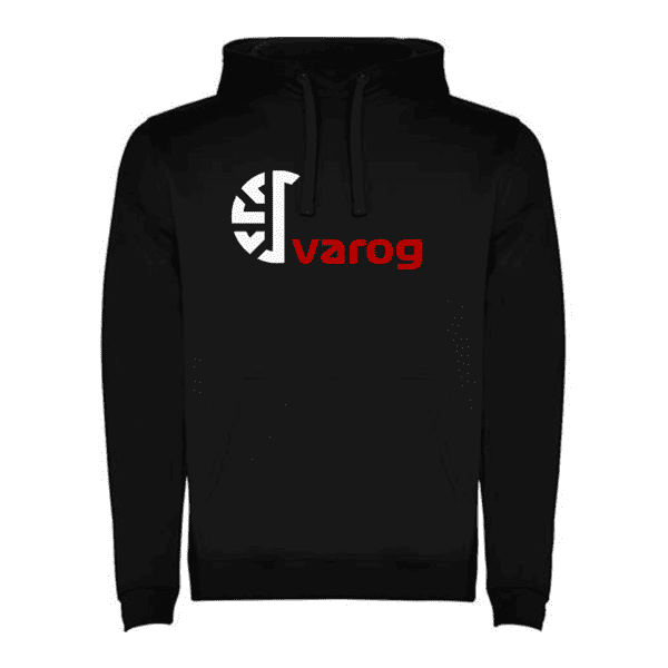 Svarog Half Logo črn pulover